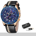 LIGE LUXURY GOLD MENS BUSINESS WATCHES
