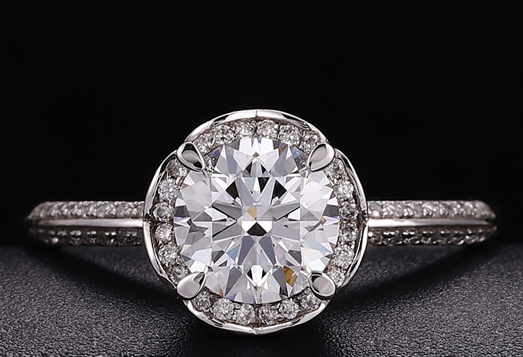 CULTURED DIAMOND RING, 18K GOLD DIAMOND ENGAGEMENT RINGS