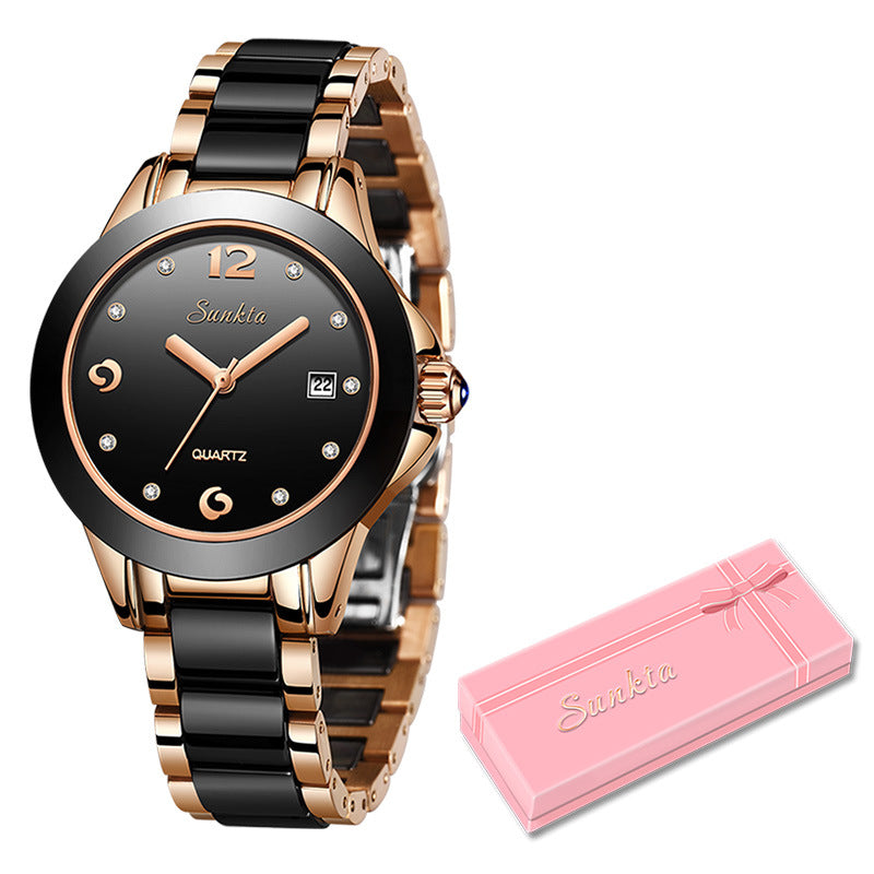 SUNKTA FASHION ROSE GOLD WOMEN'S WATCH