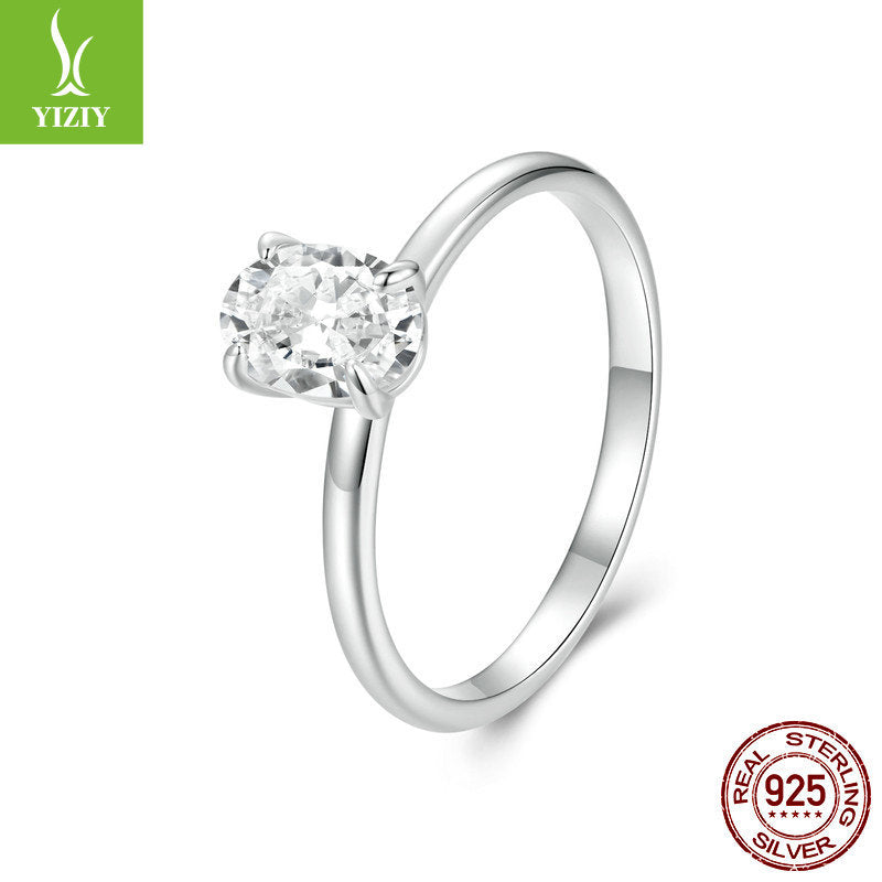 YINZIYUN ONE CARAT MOISSANI DIAMOND WEDDING RING