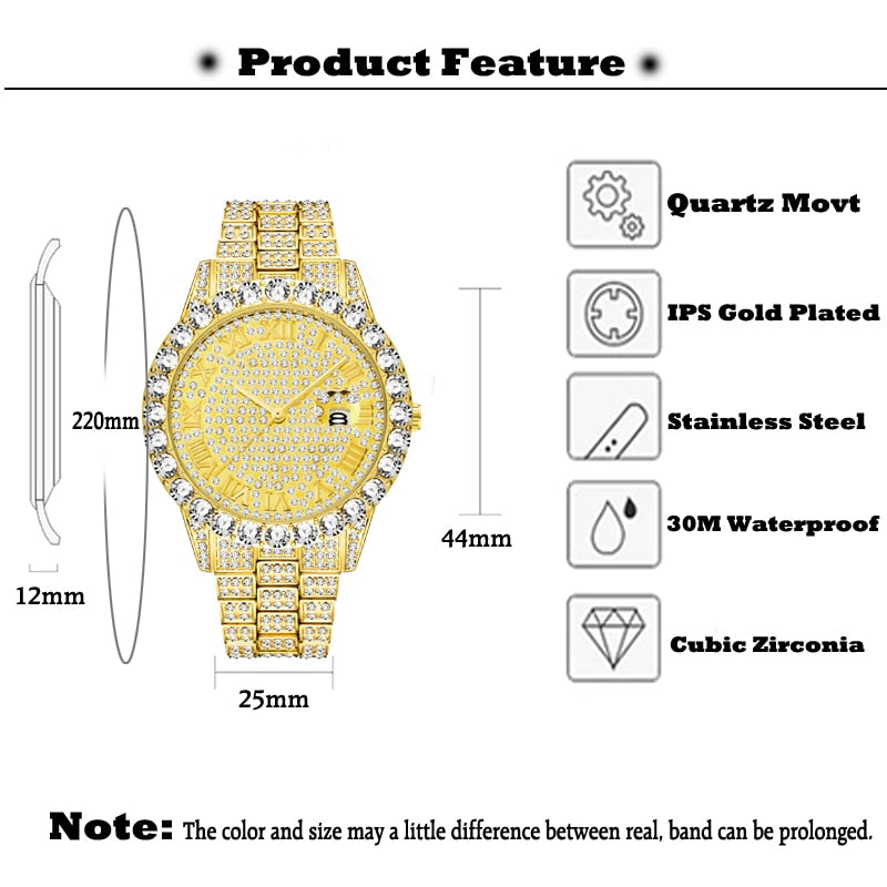 MISSFOX LUXURY 18K GOLD WATCH