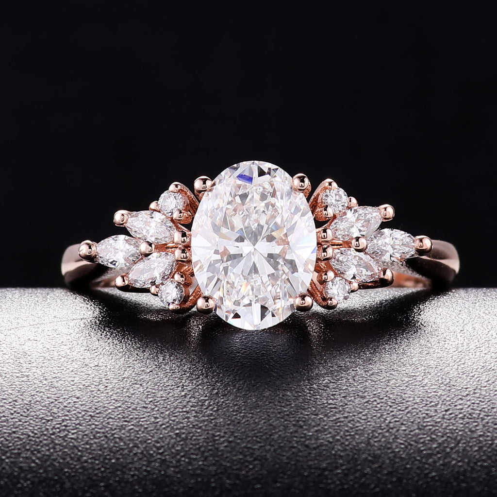CULTURED DIAMOND RING, 18K GOLD DIAMOND ENGAGEMENT RINGS