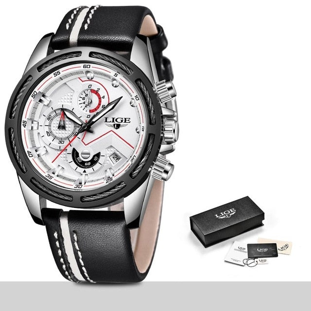 LIGE LUXURY GOLD MENS BUSINESS WATCHES