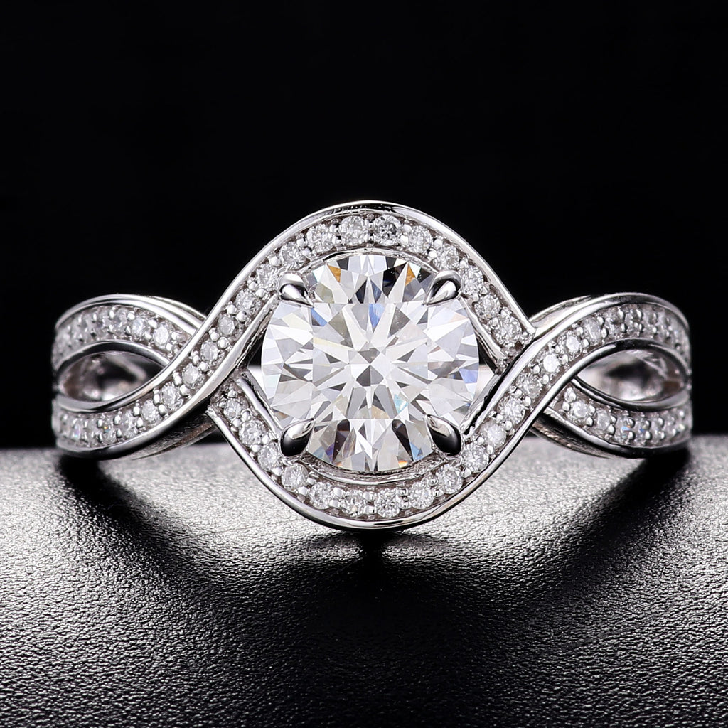 CULTURED DIAMOND RING, 18K GOLD DIAMOND ENGAGEMENT RINGS